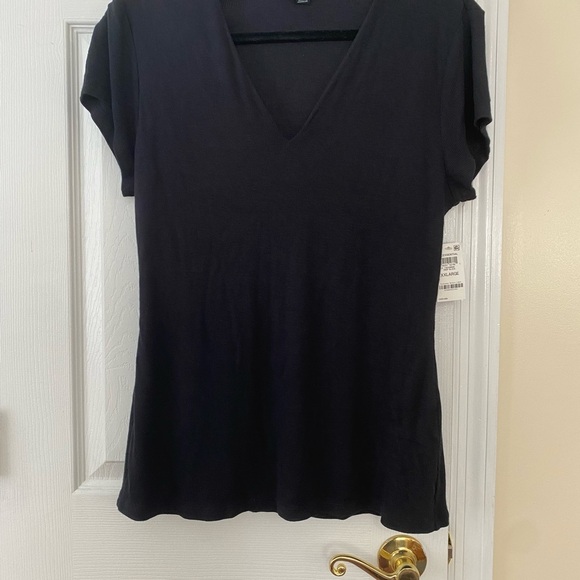 INC International Concepts Tops - INC International Concept Women's ribbed lined Tee  Sleeve Black Size XXL NWT